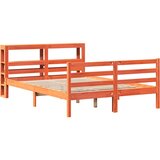 vidaXL Okvir kreveta bez madraca voštano smeđi 135x190 cm od borovine Cijene