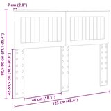  Uzglavlje s uzglavljem Crni hrast 120 cm Konstruirano drvo | shoptok.hr