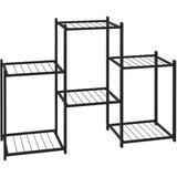 vidaXL Stalak za cvijeće 83 x 25 x 60 cm crni željezni | shoptok.hr