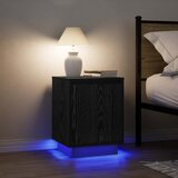 vidaXL Nočne omarice z LED svetili 2 kosa črne 38x34x50 cm Cene