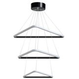 Opviq LED luster Trinity Triangle Set Black Body Yellow Light | ePonuda.com