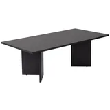 Črna klubska mizica v mat dekorju 60x119 cm Sabin –