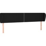 Maison Chic posteljno vzglavje - vzglavna omarica - nočna omarica z ušesi črno 183x23x78/88 cm blago, (21710282) | Shoptok.si