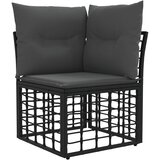  Set vanjskih sofa 5 kom. Crna i tamno siva Poliester | shoptok.hr