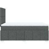 vidaXL Box spring postelja z vzmetnico temno siva 120x190 cm blago | Shoptok.si