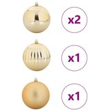 vidaXL Set božičnih okraskov 4 pcs Zlata Cene