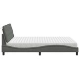 vidaXL Postelja z vzmetnico temno siva 160x200 cm blago | Shoptok.si