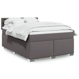  The Living Store Box spring postelja z vzmetnico siva 140x200 cm umetno usnje - Box Spring Postelja, (21457839) Cene