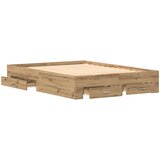  Krevetna konstrukcija s ladicama Umjetnički hrast 140 x 200 cm | shoptok.hr