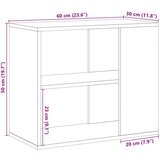 vidaXL Stranska omarica starinski les 60x30x50 cm inženirski les | Shoptok.si