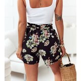 Gemre Black loose women's floral shorts Basma | shoptok.hr