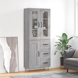 vidaXL Visoka komoda siva sonome 69 5x34x180 cm od konstruiranog drva | shoptok.hr