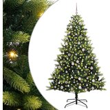 vidaXL Umjetno hinged božično drevo 300 LED Zelena 240 cm PVC in PE, (5000074905) | Shoptok.si