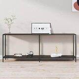  Konzolni stol crni 200 x 35 x 75,5 cm od kaljenog stakla | shoptok.hr