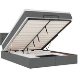  Otomanski krevet s madracem i LED tamnosivi 140x190 cm tkanine | Eponuda.com