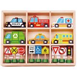 Tooky Toy Igračka set drvenih autića i znakova TKF050 | Eponuda.ba