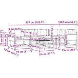  Set vanjskih sofa 6 kom. Prirodna i krem | shoptok.hr