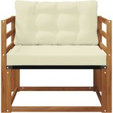  Set vanjskih sofa Čvrsto drvo akacije i Textilene Prirodna | shoptok.hr