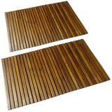 vidaXL 2 x Kopalniška Preproga iz Akacije 80 x 50 cm, (20707789) | Shoptok.si