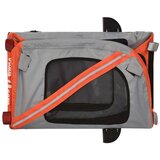 vidaXL Kolesarska prikolica za psa oranžna in siva oxford bl | Shoptok.si