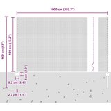vidaXL varjena žična ograja z 10 U stebrički siva 1,2x10 m jeklo | Shoptok.si