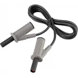 Visokofleksibilni varnostni merilni kabel [lamelni vtič 4 mm - lamelni vtič 4 mm] 1 m črne barve MSB-501 10 A, (20422864)