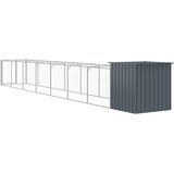  Kućica za pse s igralištem antracit 110 x 813 x 110 cm čelična | Shoptok.si