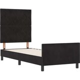 vidaXL Posteljni okvir Črna 80x200 cm Žamet | Shoptok.si
