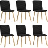 Maison Chic Jedilni stoli - Vzorci stoli 6 kosov črno blago A1118, (22032066) | Shoptok.si