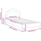  za djecu s uzglavljem Ljubičasta 80 x 200 cm Baršun | shoptok.hr