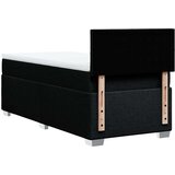 vidaXL Box spring postelja z vzmetnico črna 90x200 cm blago | Shoptok.si
