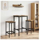 vidaXL barska miza, konstruiran les, hrast/črna | Shoptok.si