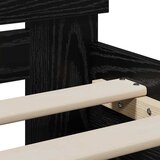  Okvir kreveta s uzglavljem s uzglavljem Crni hrast 75 x 190 cm | shoptok.hr