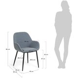 Kave Home Plava blagovaonska stolica Konna – | shoptok.hr