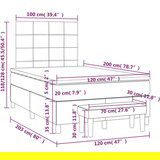  Krevet s oprugama i madracem plavi 120 x 200 cm od tkanine | shoptok.hr