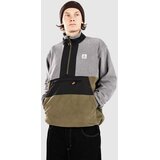 Passenger Woodland Hoodless 2.0 Half-Zip Pulover iz flisa grey marl / khaki Cene