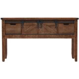 vidaXL Konzolna mizica trden les jelke 131x35,5x75 cm rjave barve | Shoptok.si