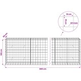  Gabion s žicom debljine 5 mm i mrežom 10x10 cm 800x50x100 cm | shoptok.hr
