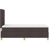  Krevet s podnom oprugom i madracem Tamnosmeđi 100x200 cm Tkanina | shoptok.hr