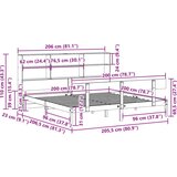 vidaXL Knjižna postelja brez vzmetnice 200x200 cm trdna borovina | Shoptok.si