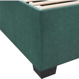  Posteljni okvir z vzmetnico Temno zelena 120 x 190 cm Žamet | Shoptok.si