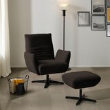 Dieter Knoll FOTELJ, temno rjava tekstil | Shoptok.si
