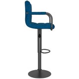  Barski stolac plavi baršunasti | shoptok.hr