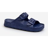 Kesi Lightweight Boys' Foam Slippers with Buckles Navy Blue Adirnaca | shoptok.hr