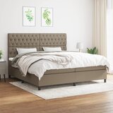 The Living Store Box spring postelja z vzmetnico taupe 200x200 cm blago - Box Spring Postelja, (21514441) | Shoptok.si