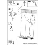  Obesna svetilka LEHDET črna, (21347737) | Shoptok.si