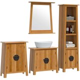  4-dijelni set kupaonskog namještaja od masivne borovine | shoptok.hr