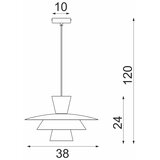  luster na sajli plato 1xE27/15W/230V bela | Eponuda.com