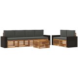  Set vanjskih sofa 7 kom. Prirodna i antracit | shoptok.hr