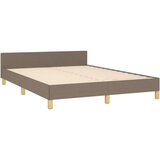  Okvir za krevet s uzglavljem smeđesivi 140x190 cm od tkanine | shoptok.hr